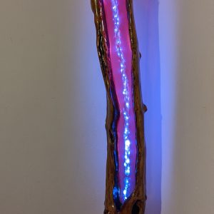 Live Edge Lamp - Tall Purple