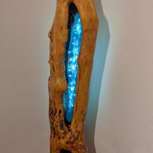 Live Edge Lamp - Small Blue